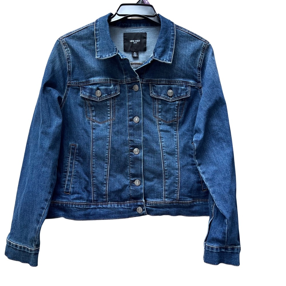 Nine West Jeans Sarah Blue Denim Trucker Jacket XL Looks brand new.